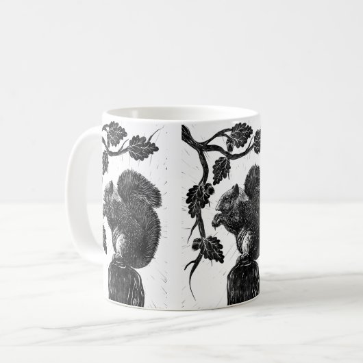 Das Eichhörnchen und die Eichel Kaffeetasse (Vorderseite Links)