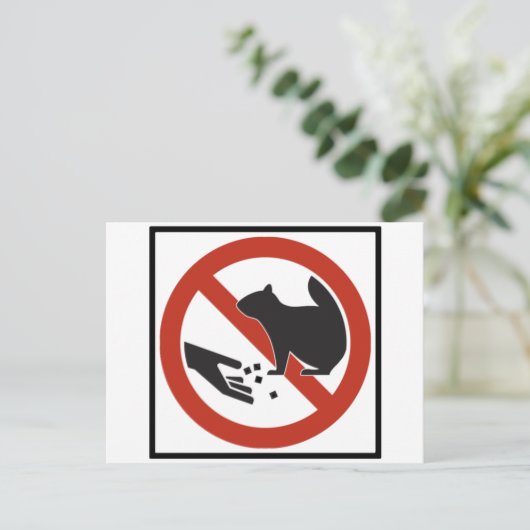 Das Eichhörnchenzeichen darf nicht Gefüttert werde Postkarte (Stehend Vorderseite)