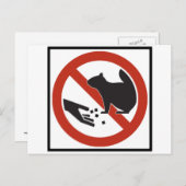 Das Eichhörnchenzeichen darf nicht Gefüttert werde Postkarte (Vorne/Hinten)