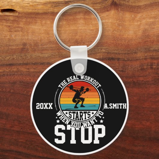 Das eigentliche Workout beginnt, wenn Sie GYM stop Schlüsselanhänger (Vorderseite)