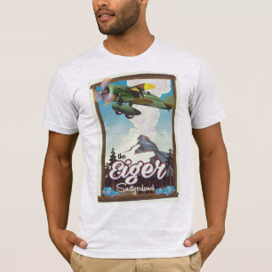 Das Eiger-Gebirge, Schweiz-Reiseplakat T-Shirt