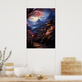 Das Einbinden japanischer Kulturkunstmalerei Poster (Küche)