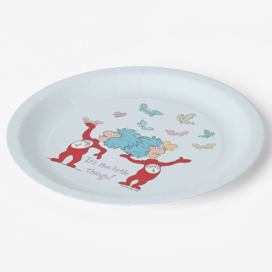 Das eine ist das Kleine! Pappteller (Schrägansicht)