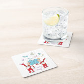 Das eine ist das Kleine! Rechteckiger Pappuntersetzer (Vor Ort)