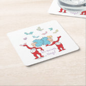 Das eine ist das Kleine! Rechteckiger Pappuntersetzer (angewinkelt)