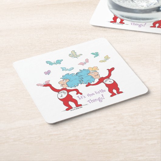 Das eine ist das Kleine! Rechteckiger Pappuntersetzer (angewinkelt)