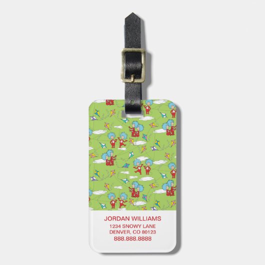 Das eine ist das zwei fliegende Kite-Dings-Muster Gepäckanhänger (Vorderseite vertikal)