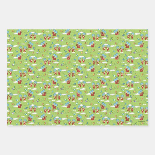 Das eine ist das zwei fliegende Kite-Dings-Muster Geschenkpapier Set (Vorderseite)