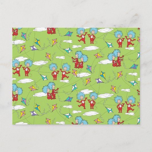 Das eine ist das zwei fliegende Kite-Dings-Muster Postkarte (Vorderseite)
