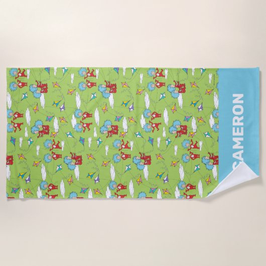 Das eine ist das zwei fliegende Kite-Dings-Muster Strandtuch (Vorderseite)