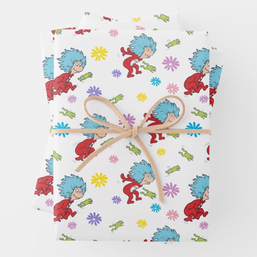 Das eine ist das zwei hoppy Frog Dinge Muster Geschenkpapier Set (Beispiel)