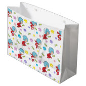 Das eine ist das zwei hoppy Frog Dinge Muster Große Geschenktüte (Vorderseite Schrägansicht)