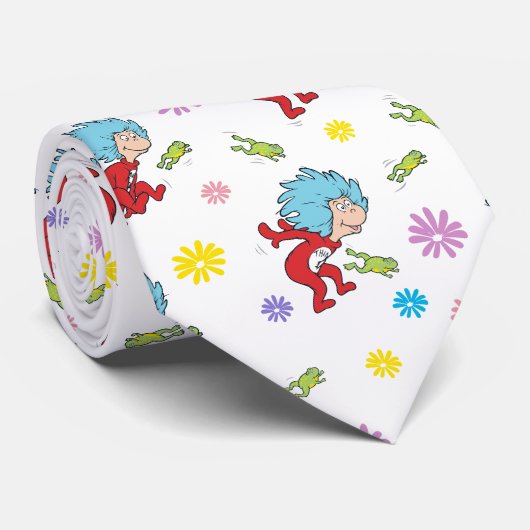 Das eine ist das zwei hoppy Frog Dinge Muster Krawatte (Gerollt)