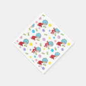 Das eine ist das zwei hoppy Frog Dinge Muster Serviette (Ecke)