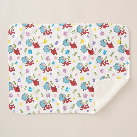 Das eine ist das zwei hoppy Frog Dinge Muster Sherpadecke (Vorderseite (Horizontal))