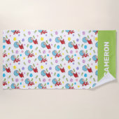 Das eine ist das zwei hoppy Frog Dinge Muster Strandtuch (Vorderseite)