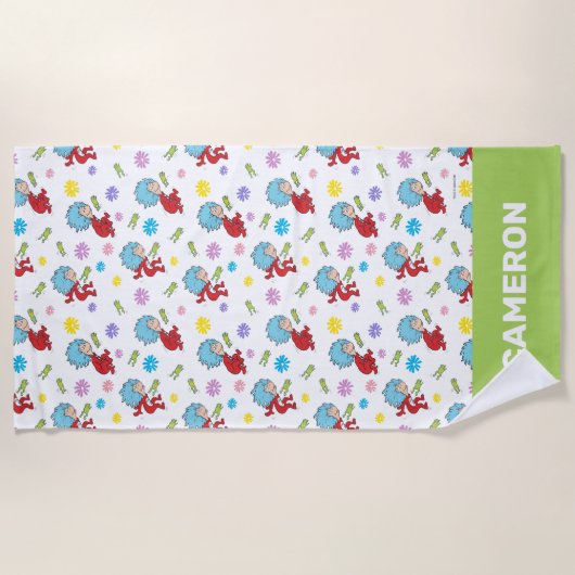 Das eine ist das zwei hoppy Frog Dinge Muster Strandtuch (Vorderseite)