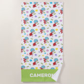 Das eine ist das zwei hoppy Frog Dinge Muster Strandtuch (Vorderseite)