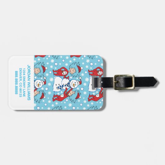 Das eine ist das zwei Schneemanagementmuster Gepäckanhänger (Vorderseite horizontal)