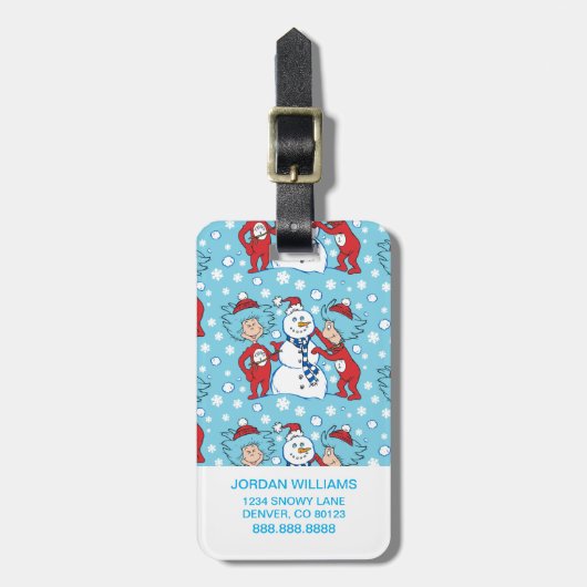 Das eine ist das zwei Schneemanagementmuster Gepäckanhänger (Vorderseite vertikal)