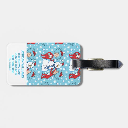 Das eine ist das zwei Schneemanagementmuster Gepäckanhänger (Rückseite horizontal)