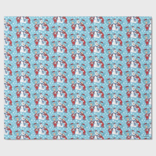 Das eine ist das zwei Schneemanagementmuster Geschenkpapier (Flach)