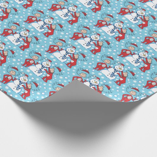 Das eine ist das zwei Schneemanagementmuster Geschenkpapier (Ecke)