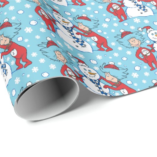 Das eine ist das zwei Schneemanagementmuster Geschenkpapier (Rolleneckpunkt)