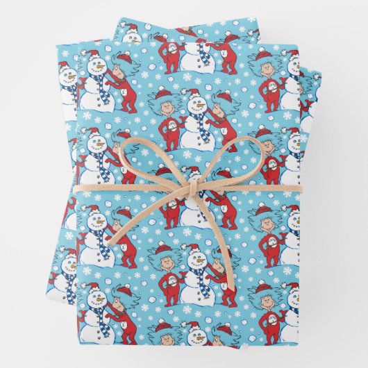 Das eine ist das zwei Schneemanagementmuster Geschenkpapier Set (Beispiel)