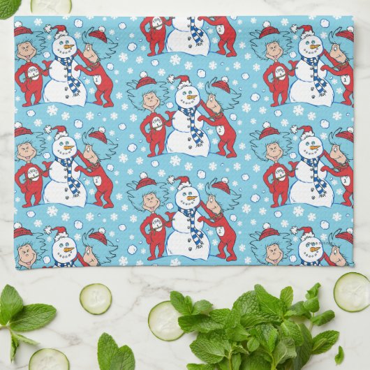 Das eine ist das zwei Schneemanagementmuster Geschirrtuch (Gefaltet)