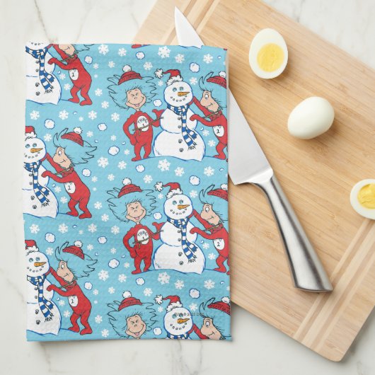 Das eine ist das zwei Schneemanagementmuster Geschirrtuch (Viertel Falte)