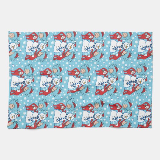 Das eine ist das zwei Schneemanagementmuster Geschirrtuch (Horizontal)