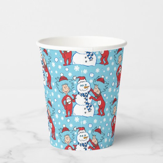 Das eine ist das zwei Schneemanagementmuster Pappbecher