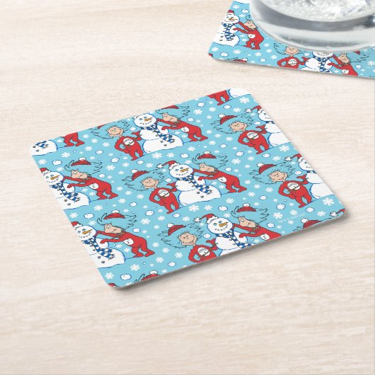 Das eine ist das zwei Schneemanagementmuster Rechteckiger Pappuntersetzer (angewinkelt)