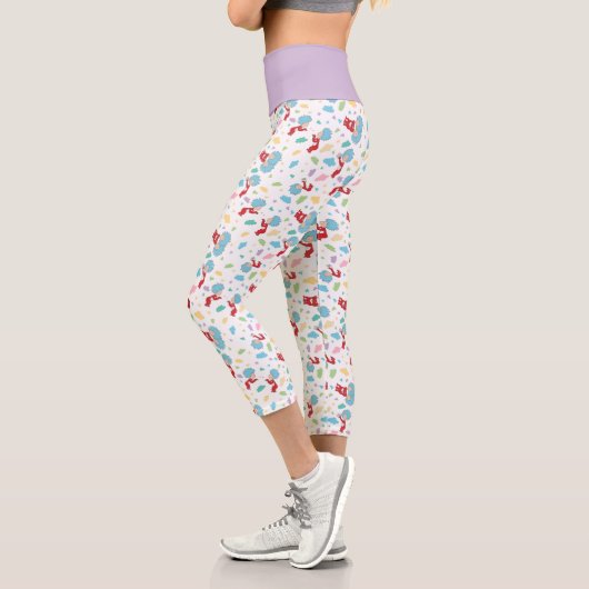Das eine ist das zwei süße Dingmuster Capri Leggings (Links)