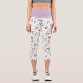 Das eine ist das zwei süße Dingmuster Capri Leggings (Vorderseite)