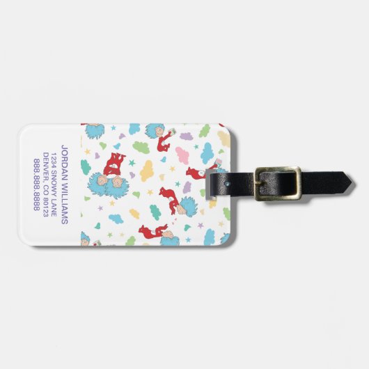 Das eine ist das zwei süße Dingmuster Gepäckanhänger (Vorderseite horizontal)