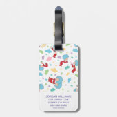 Das eine ist das zwei süße Dingmuster Gepäckanhänger (Rückseite vertikal)