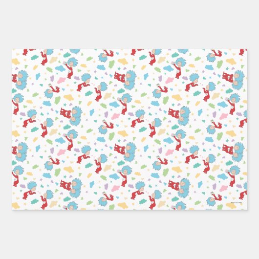 Das eine ist das zwei süße Dingmuster Geschenkpapier Set (Vorderseite)