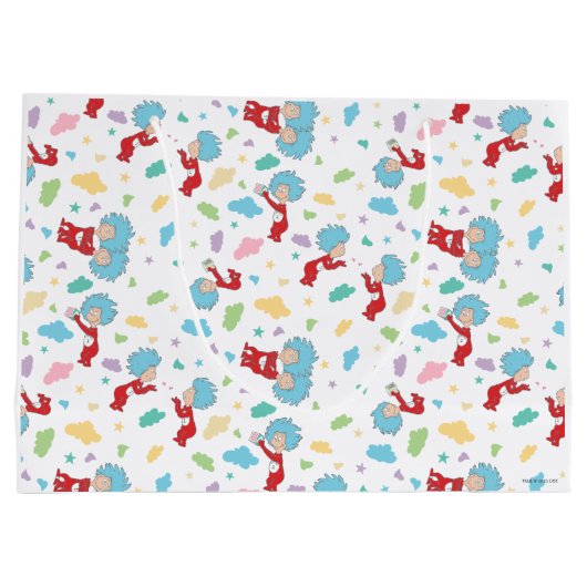 Das eine ist das zwei süße Dingmuster Große Geschenktüte (Rückseite)