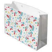 Das eine ist das zwei süße Dingmuster Große Geschenktüte (Rückseite Schrägansicht)