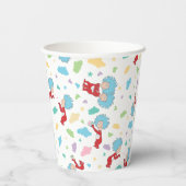 Das eine ist das zwei süße Dingmuster Pappbecher (Rückseite)