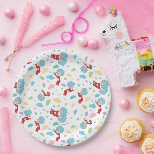 Das eine ist das zwei süße Dingmuster Pappteller (Party)