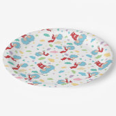 Das eine ist das zwei süße Dingmuster Pappteller (Schrägansicht)