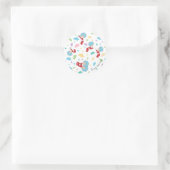 Das eine ist das zwei süße Dingmuster Runder Aufkleber (Tasche)