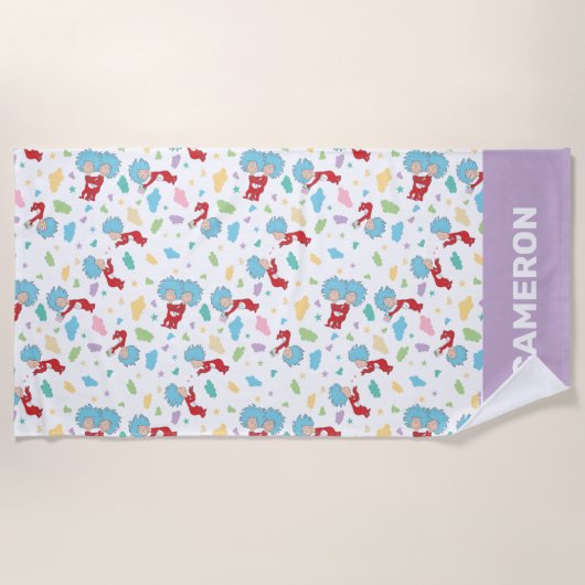 Das eine ist das zwei süße Dingmuster Strandtuch (Vorderseite)