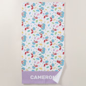 Das eine ist das zwei süße Dingmuster Strandtuch (Vorderseite)