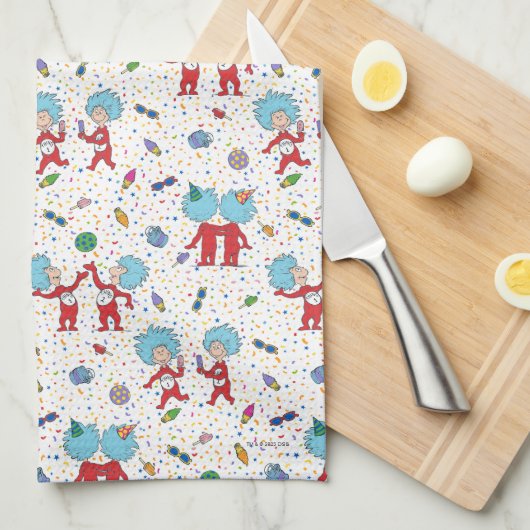 Das eine ist das zweite Celebration-Muster Geschirrtuch (Viertel Falte)