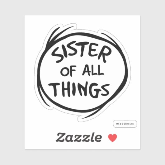 Das eine ist das Zweite - die Schwester aller Ding Aufkleber (Blatt)