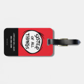 Das eine ist das Zweite - die Schwester aller Ding Gepäckanhänger (Rückseite horizontal)